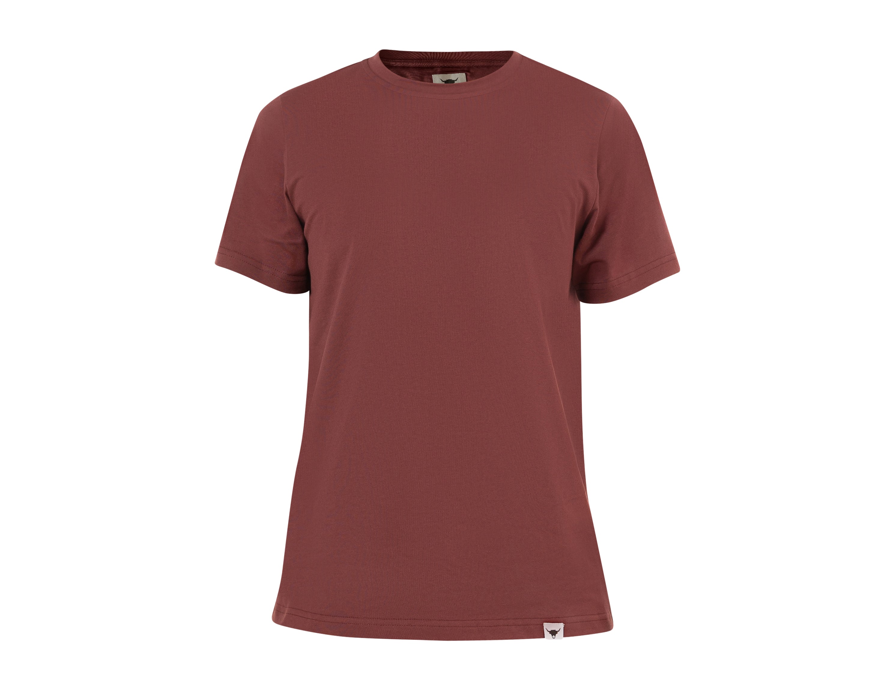 Bordeauxrotes Kurzarm-T-Shirt